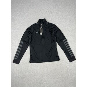 Adidas Sereno Track Jacket Mens M Black Sim Fit Full Zip AEROREADY NWT